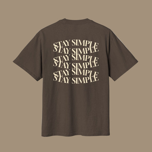 STAY SIMPLE Graphic Tee (brown)